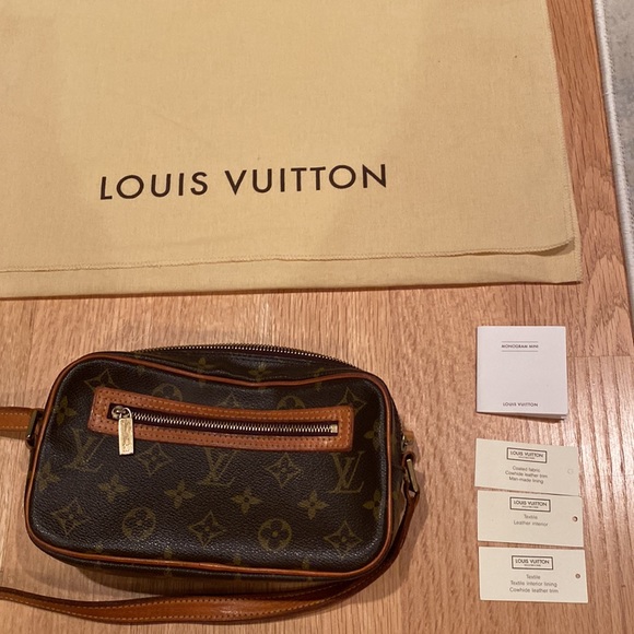 Authentic Louis Vuitton Pochette Cite Monogram Bag Purse Y2K Shoulder Bag Brown - Picture 1 of 17